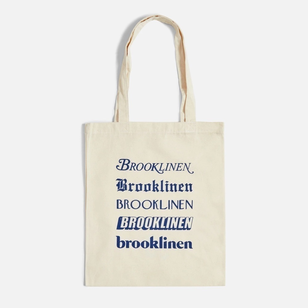 The Brooklinen Tote with Printed Logo in Various Fonts